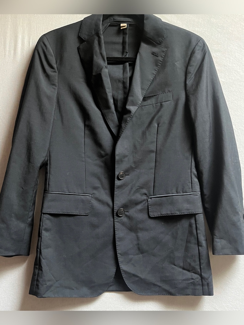 Burberry London England "Soho" Slim Fit Wool Mohair Blazer Jacket Black 34R